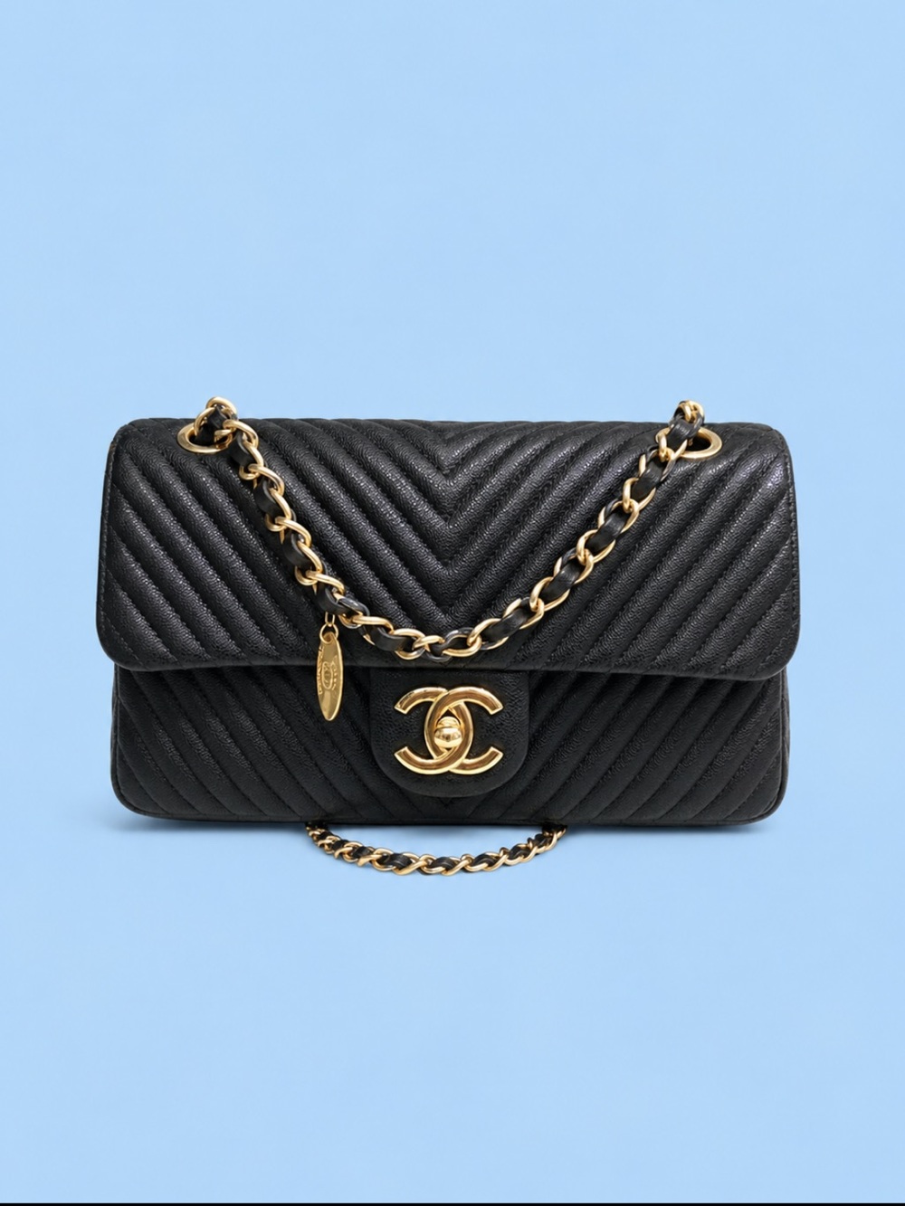 🔥CHANEL Chevron Mini Rectangle Flap